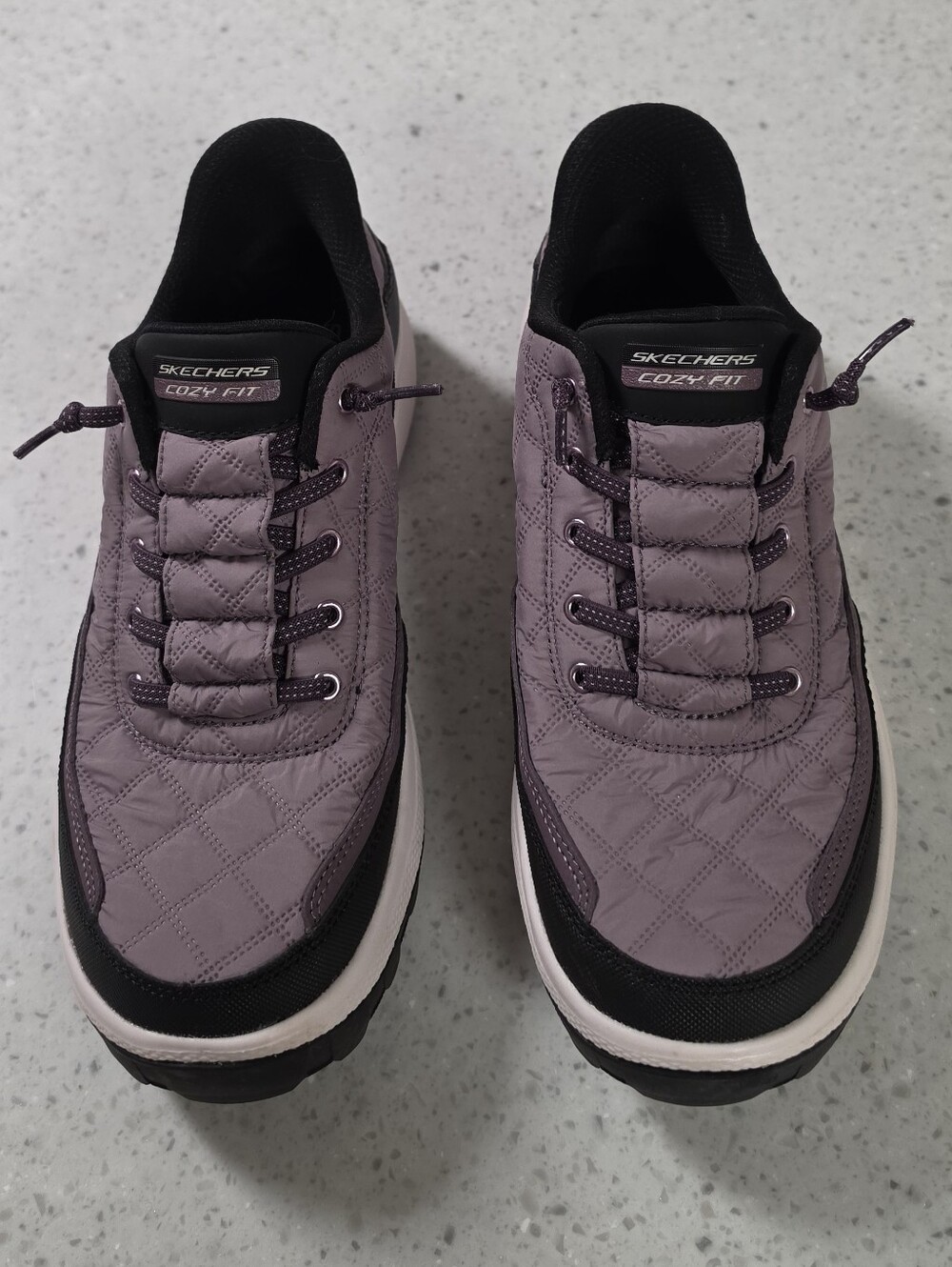 Skechers Cozy Fit Quilted Lavender Slip-On Sneakers for Women